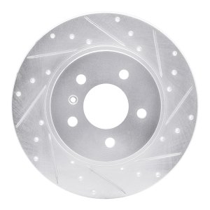 Buick TERRAZA Brake Rotor (1) - Rear Right - R1 Concepts - Drilled & Slotted - Silver - 2005